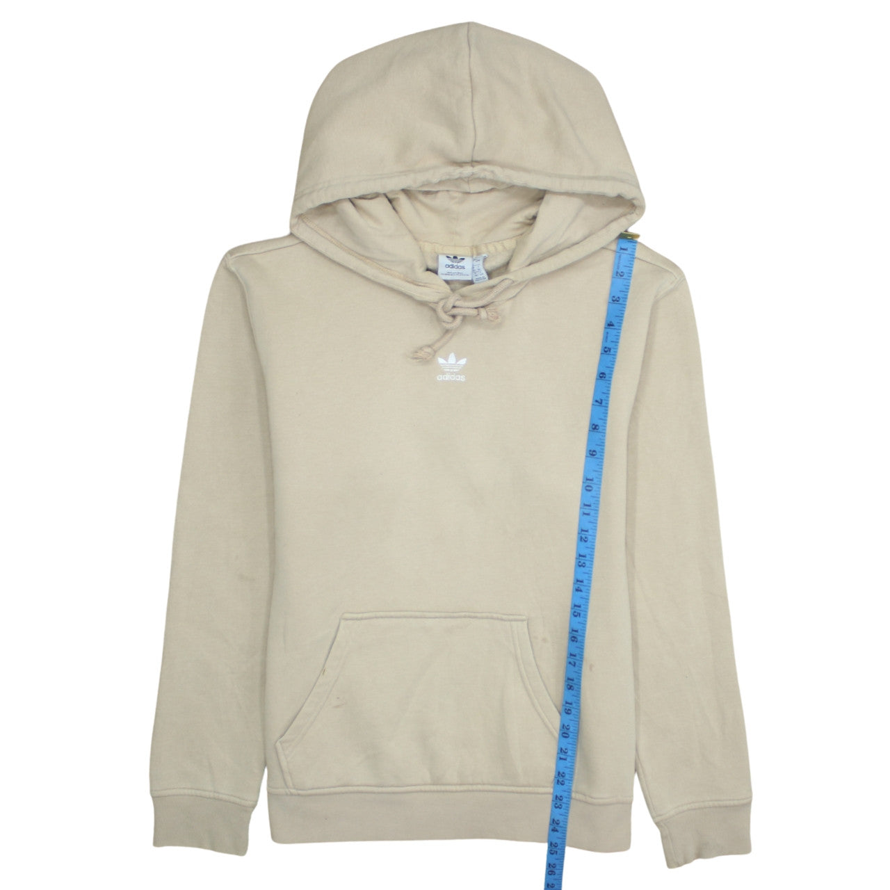 Womens UK Size 8 adidas Beige Pullover Hoodie