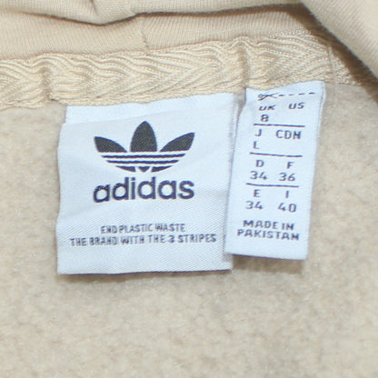 Womens UK Size 8 adidas Beige Pullover Hoodie