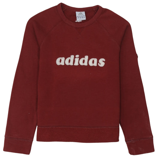 Womens UK Size 10 adidas Red Pullover Sweatshirt