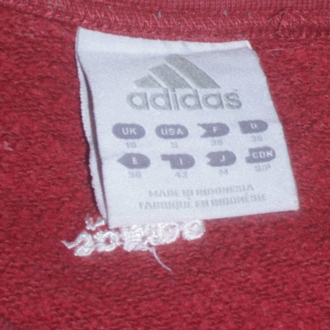Womens UK Size 10 adidas Red Pullover Sweatshirt