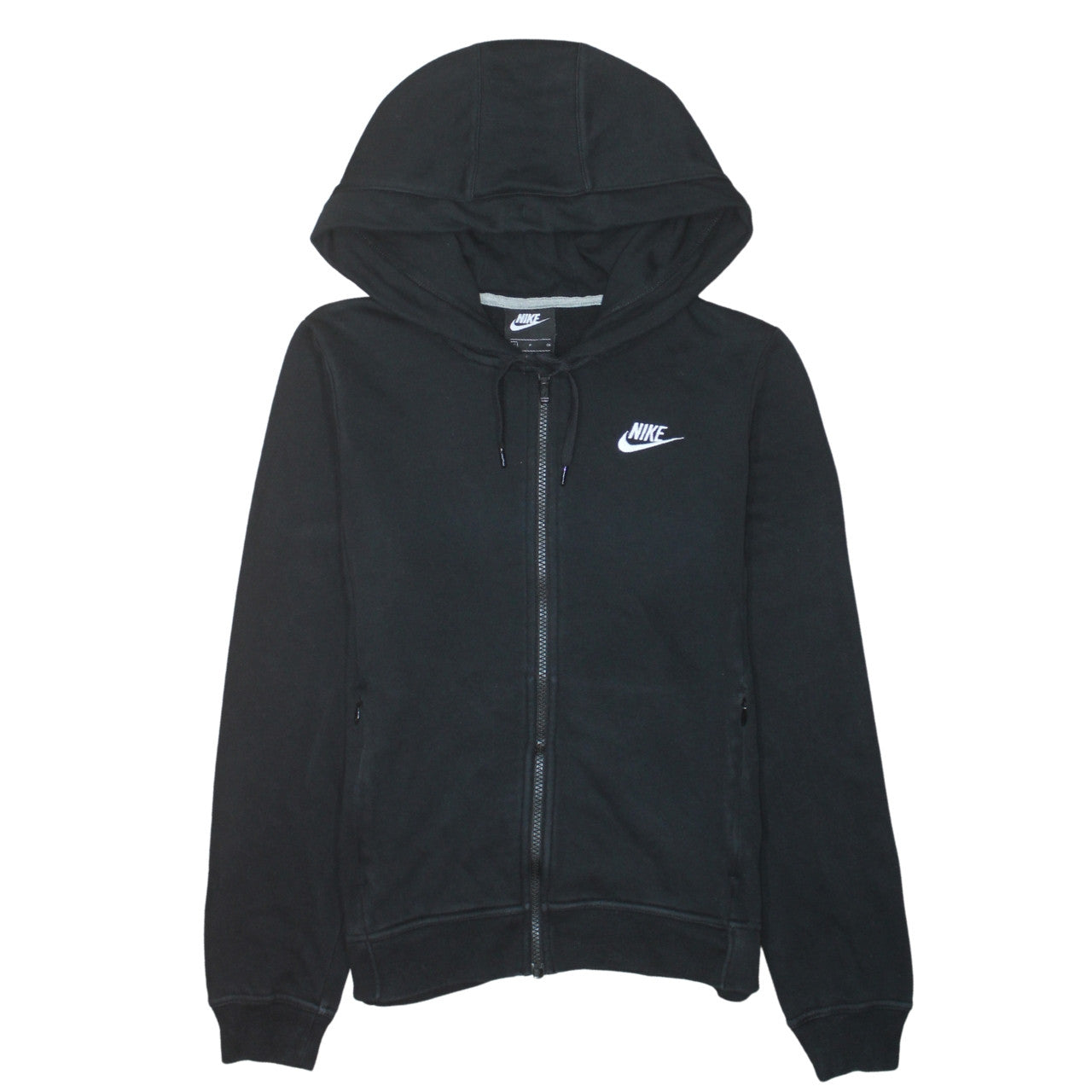 Womens UK Size S Nike Black Full Zip Hoodie