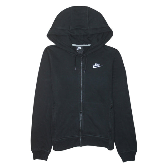 Womens UK Size S Nike Black Full Zip Hoodie