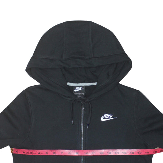 Womens UK Size S Nike Black Full Zip Hoodie