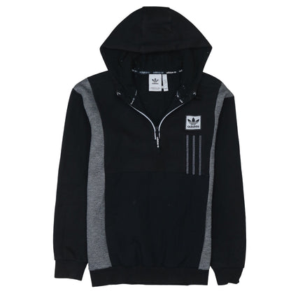 Mens UK Size S adidas Black 1/2 Zip Hoodie