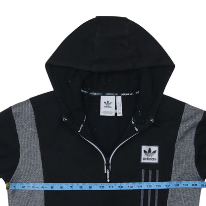 Mens UK Size S adidas Black 1/2 Zip Hoodie