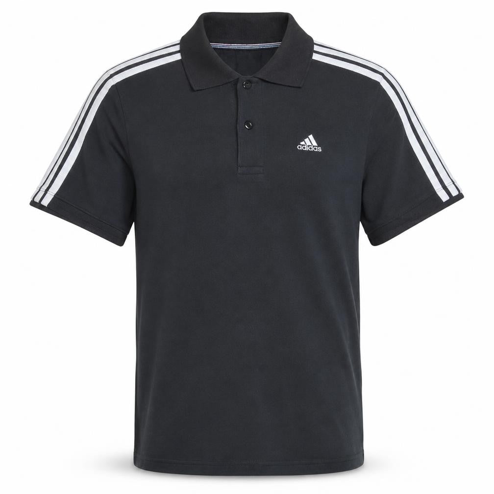 Front view of Adidas Men’s Black Climalite Polo Shirt, size S, Sports Casual
