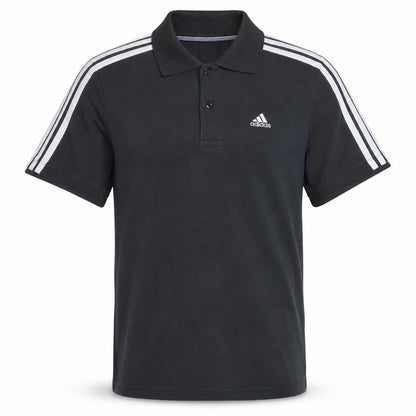 Front view of Adidas Men’s Black Climalite Polo Shirt, size S, Sports Casual