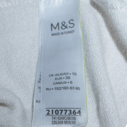 Womens UK Size 10 Marks and Spencer White Pullover Sweatshirt