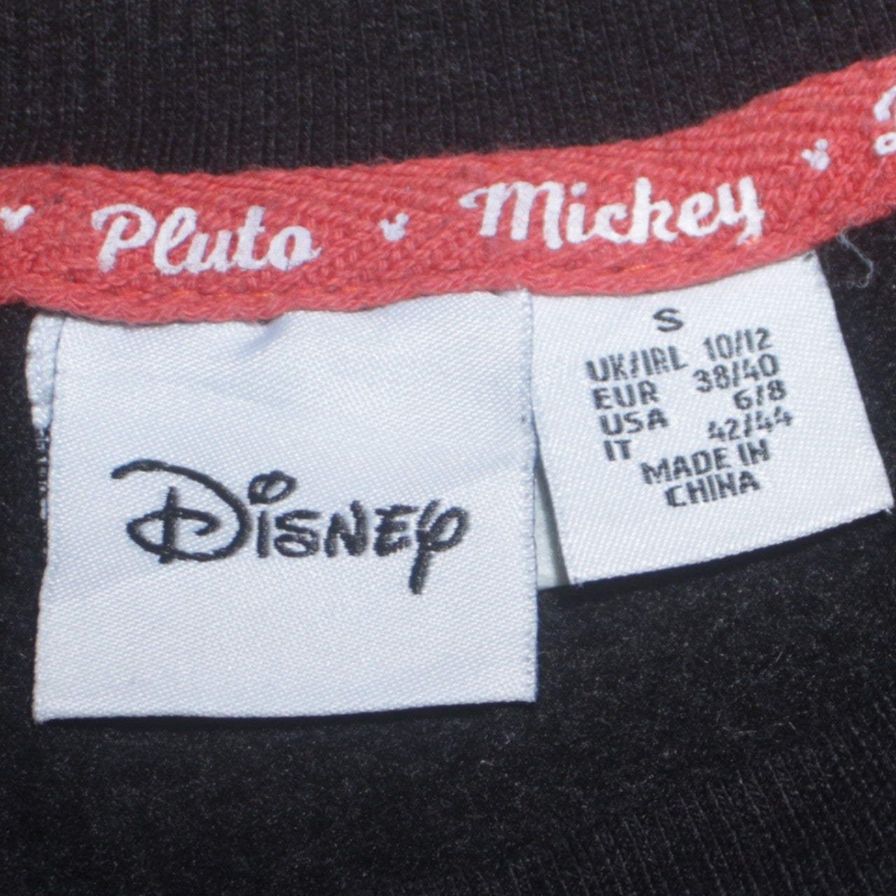 Womens UK Size S Disney Black Pullover Sweatshirt