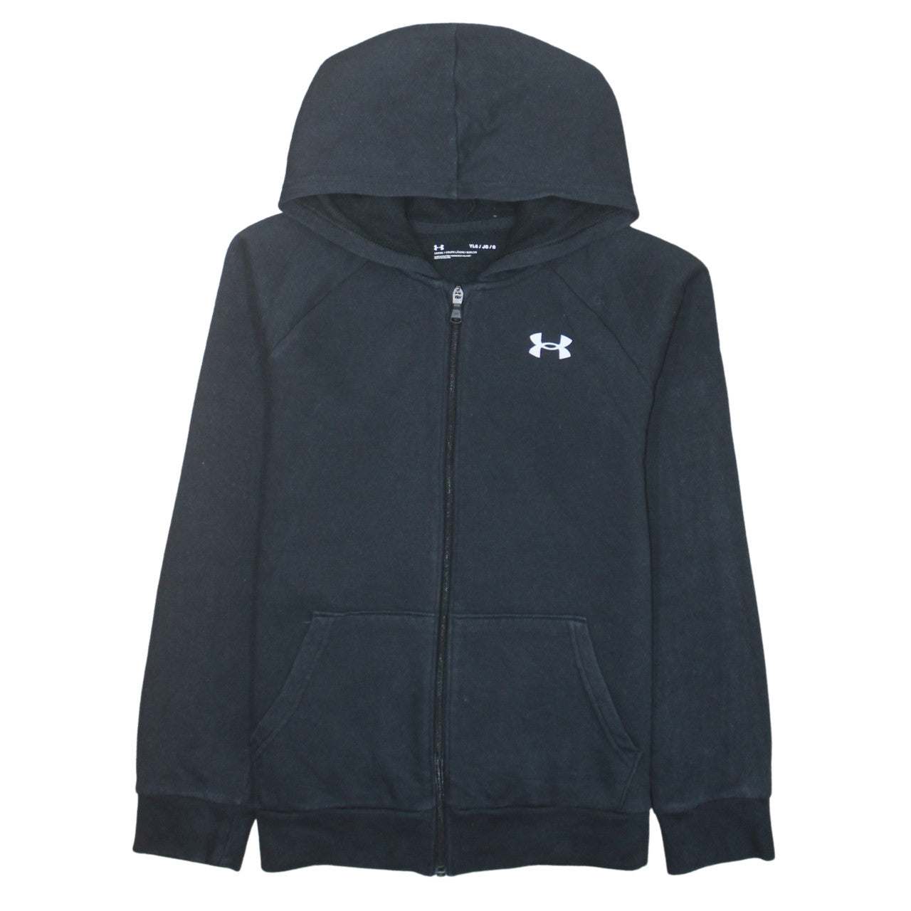 Boys UK Size 13-14 Years Under armour Black Full Zip Hoodie