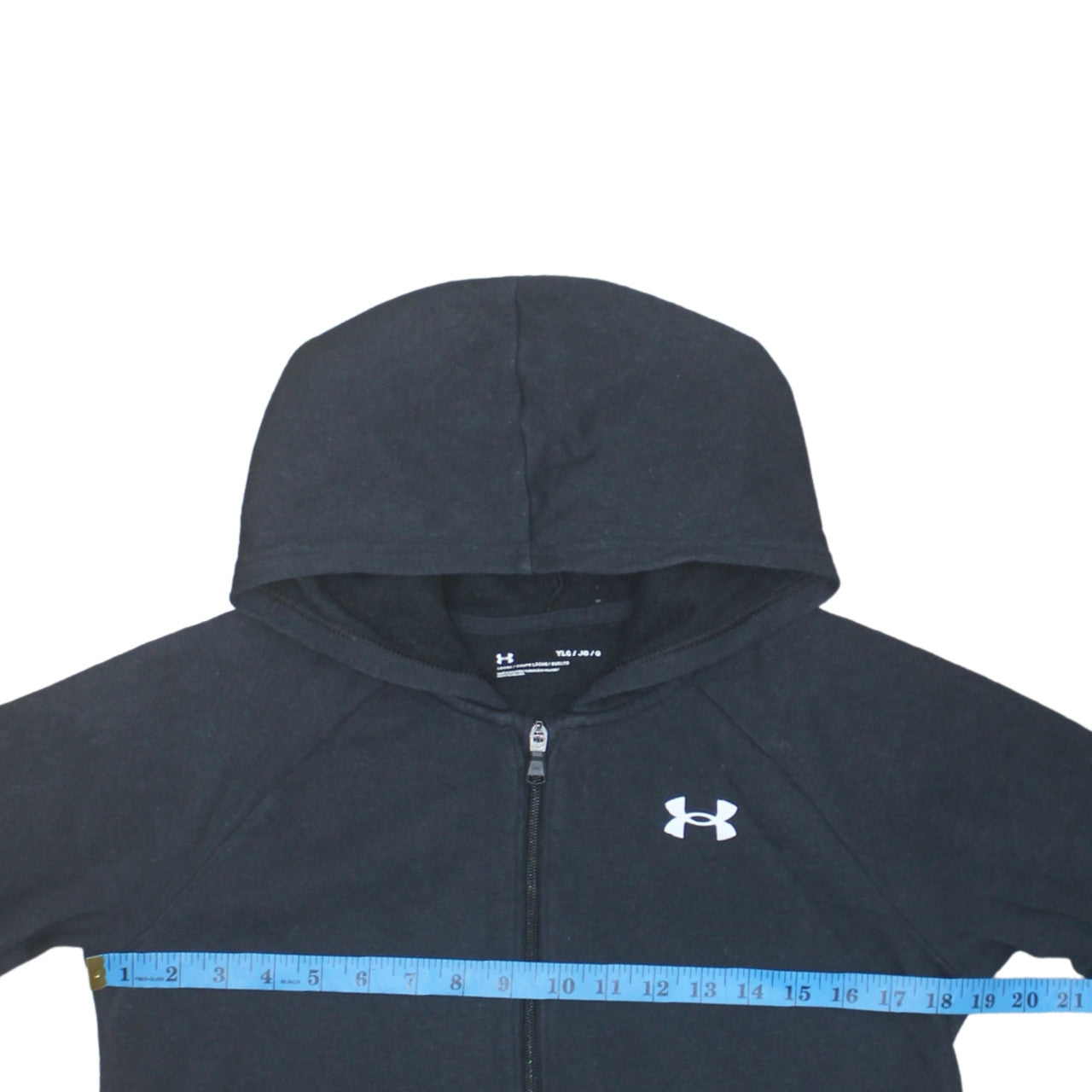 Boys UK Size 13-14 Years Under armour Black Full Zip Hoodie