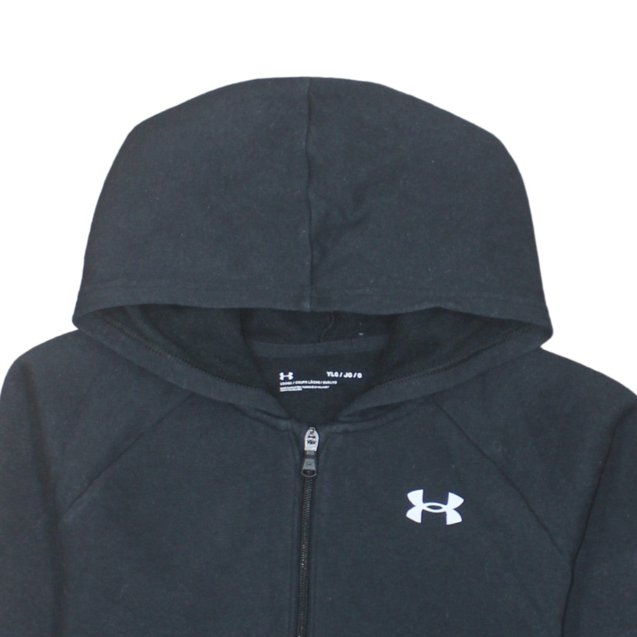 Boys UK Size 13-14 Years Under armour Black Full Zip Hoodie