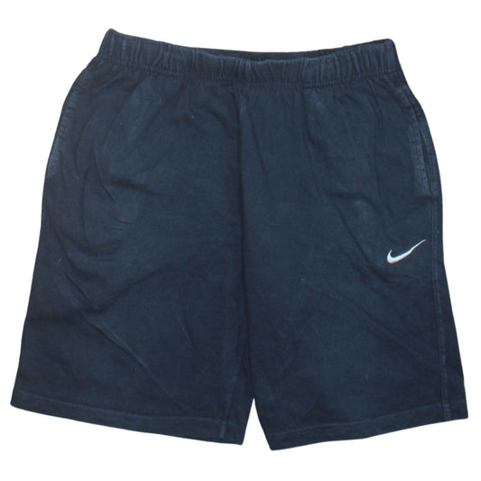 Nike Men's Blue Athletic Cotton Shorts L Elastic Waist Activewear