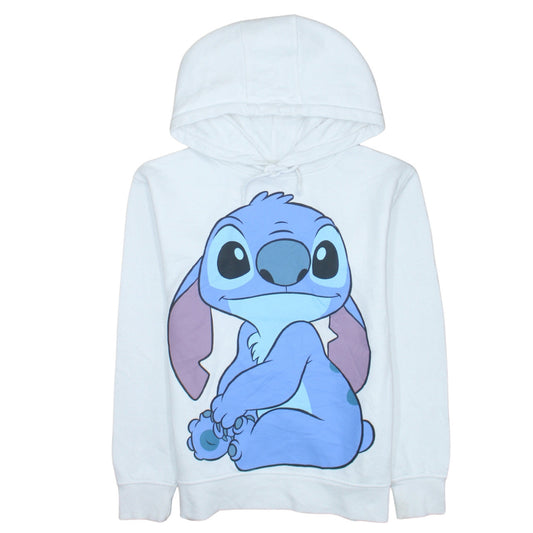Womens UK Size 2XS Disney White Pullover Hoodie
