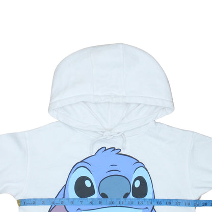 Womens UK Size 2XS Disney White Pullover Hoodie