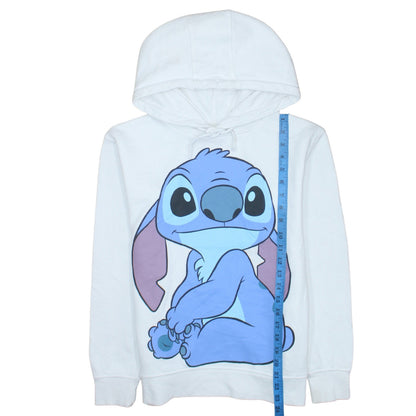 Womens UK Size 2XS Disney White Pullover Hoodie