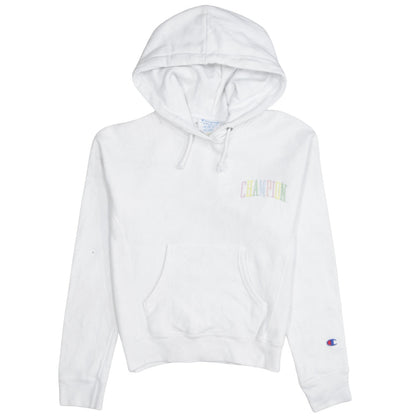 Womens UK Size XS Champion White Pullover Hoodie