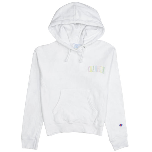 Womens UK Size XS Champion White Pullover Hoodie
