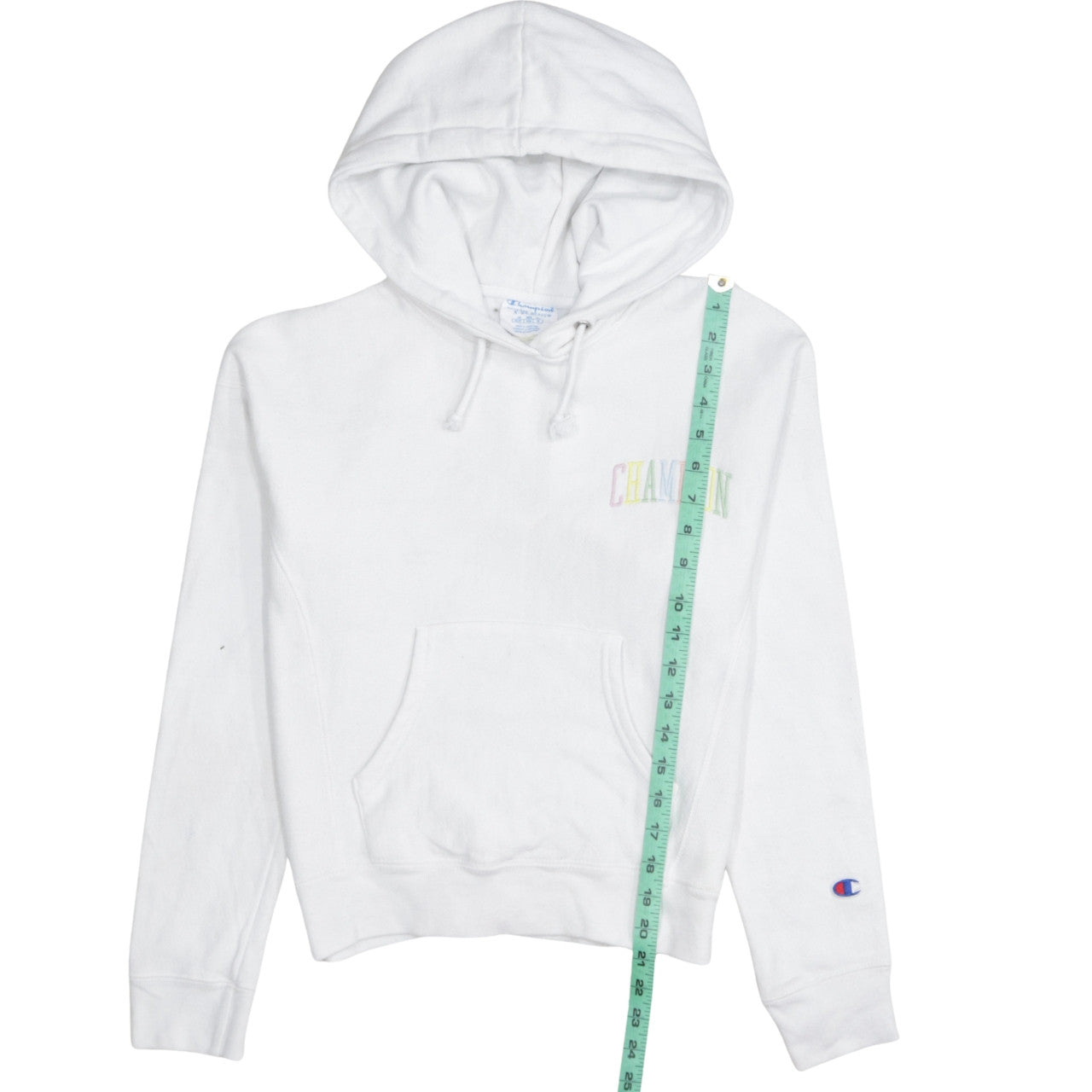 Womens UK Size XS Champion White Pullover Hoodie