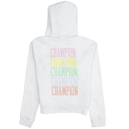 Womens UK Size XS Champion White Pullover Hoodie