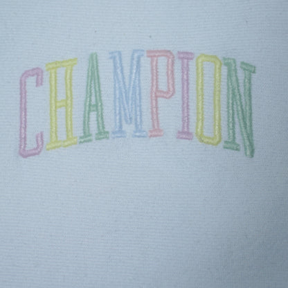 Womens UK Size XS Champion White Pullover Hoodie