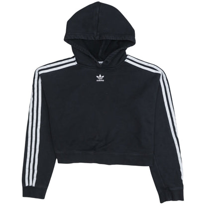 Womens UK Size 10 adidas Black Pullover Hoodie
