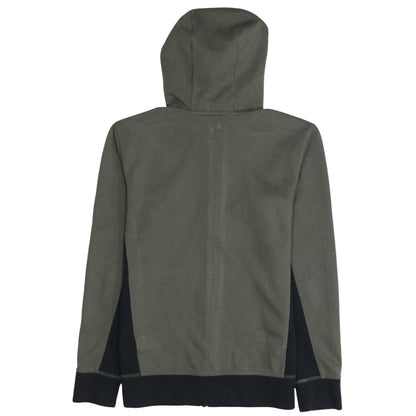 The North Face Boys Green Full Zip Hoodie Size L Cotton Blend Outdoor Hooded Sweatshirt