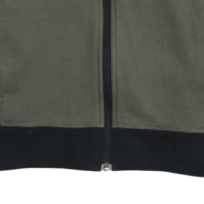 The North Face Boys Green Full Zip Hoodie Size L Cotton Blend Outdoor Hooded Sweatshirt