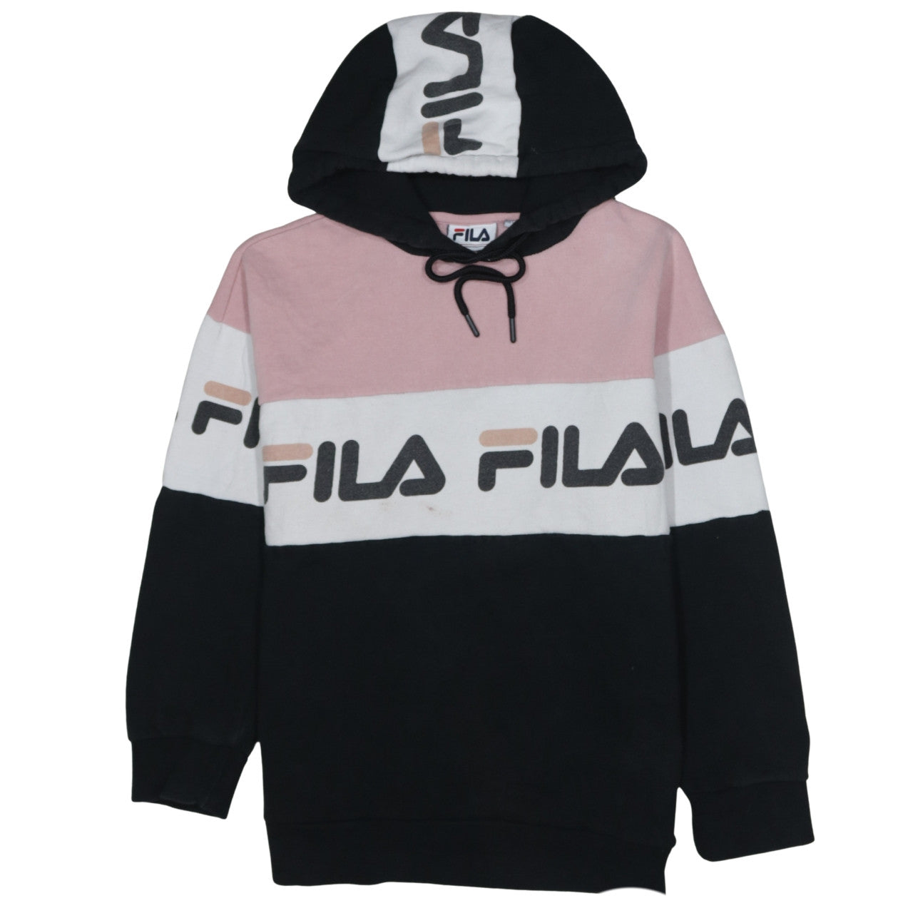Womens UK Size M FILA Multicoloured Pullover Hoodie