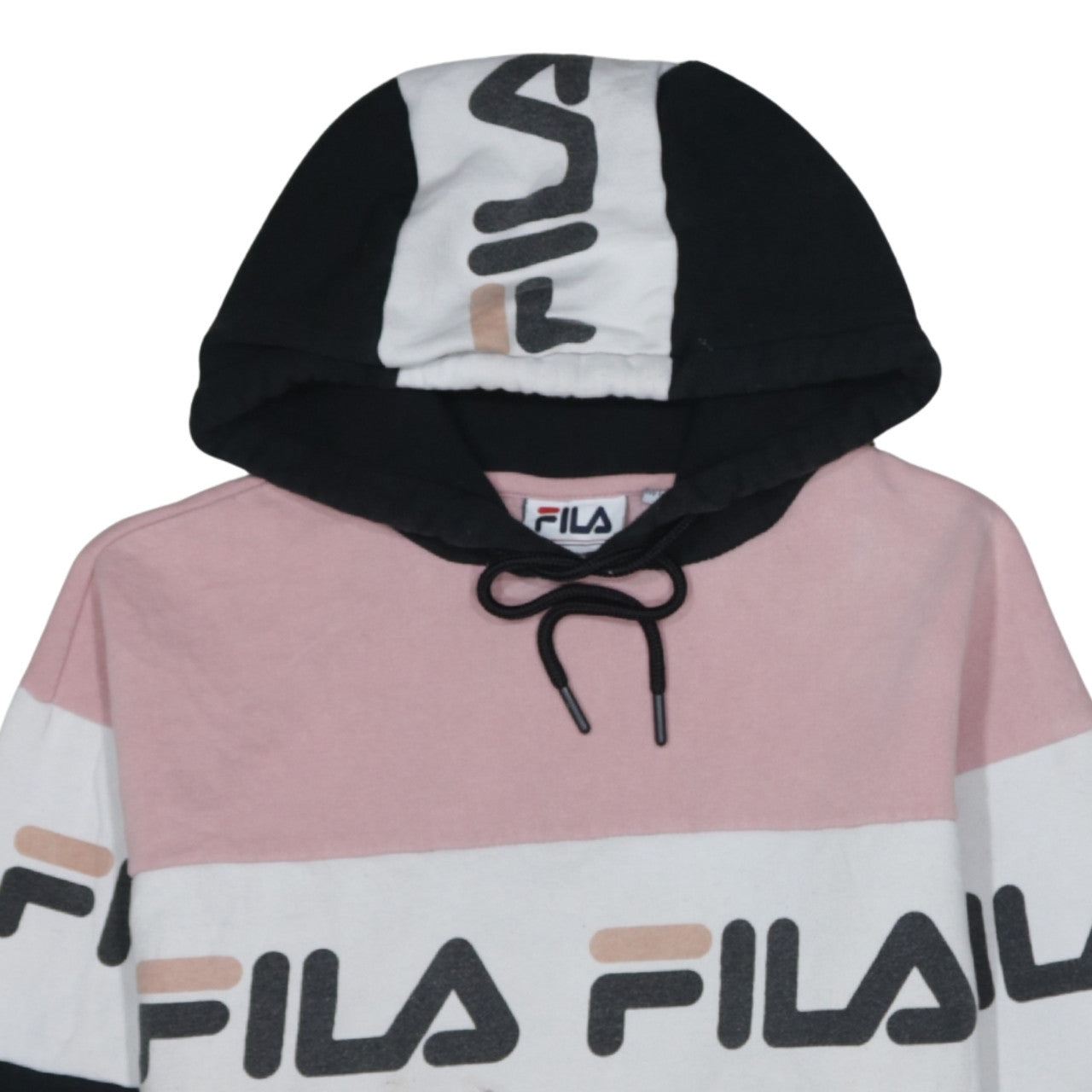 Womens UK Size M FILA Multicoloured Pullover Hoodie