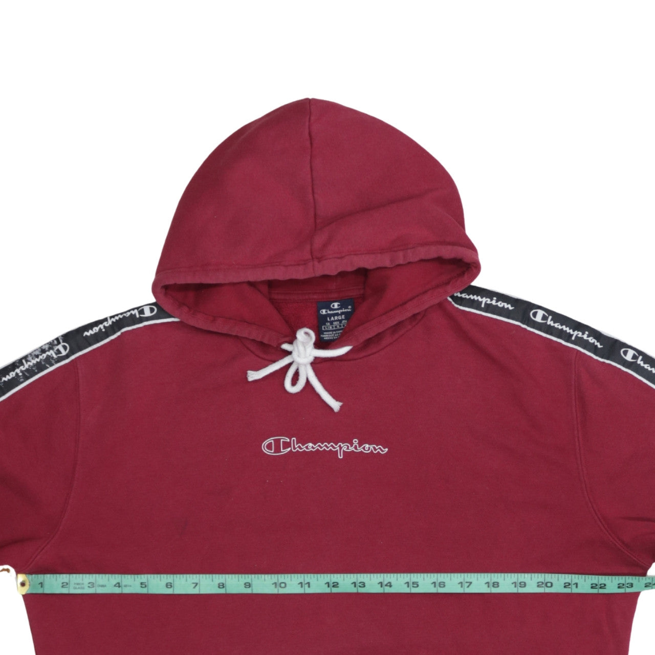 Mens UK Size L Champion Red Pullover Hoodie