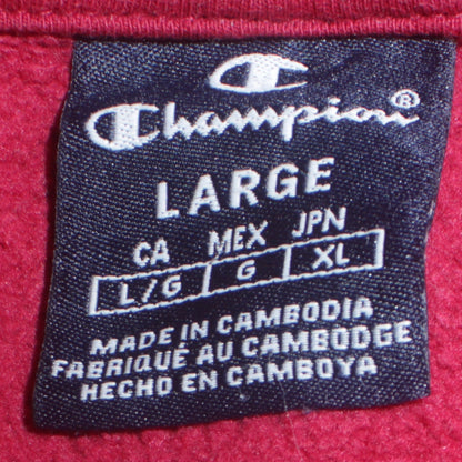 Mens UK Size L Champion Red Pullover Hoodie