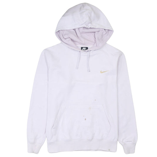 Womens UK Size M Nike White Pullover Hoodie