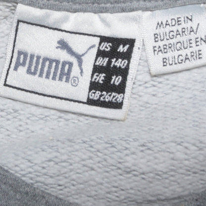 Puma Girls Grey & Blue Colourblock Logo Pullover Sweatshirt 10 Years