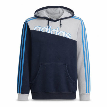 Mens UK Size M adidas Blue Pullover Hoodie