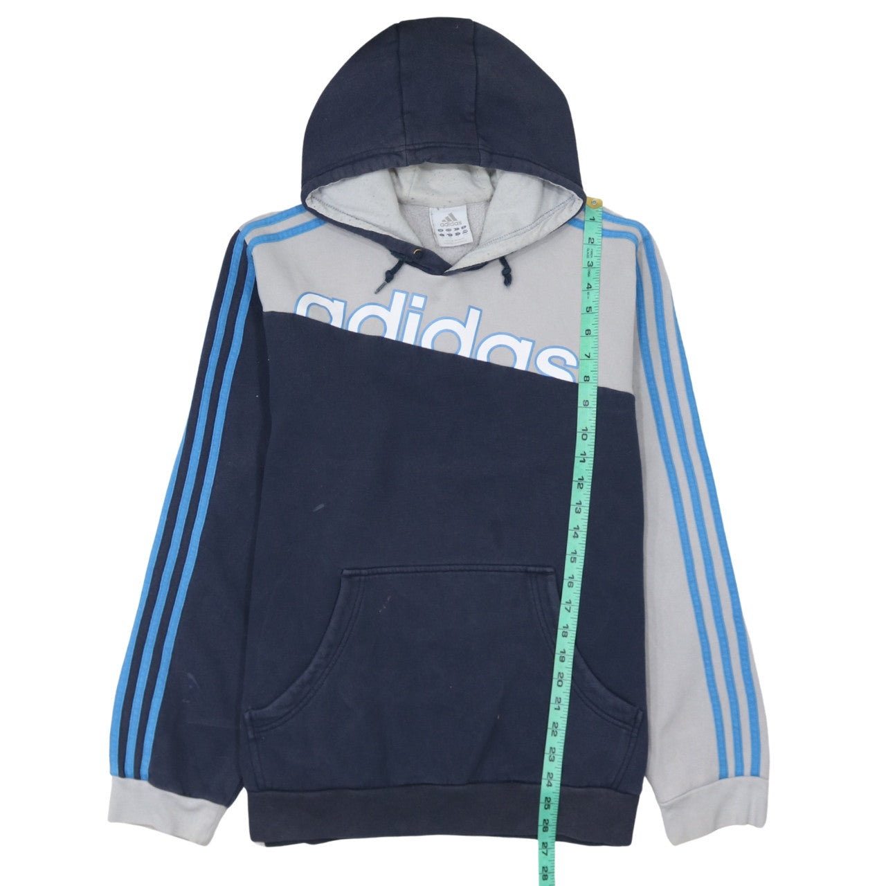 Mens UK Size M adidas Blue Pullover Hoodie