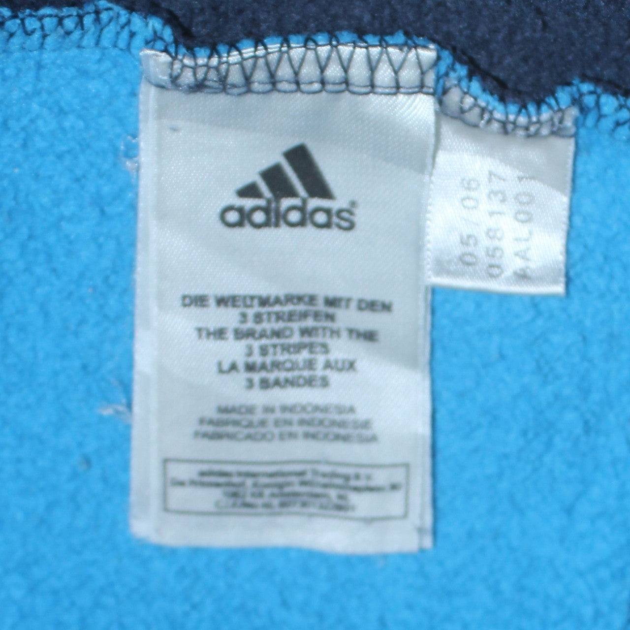 Mens UK Size M adidas Blue Pullover Hoodie