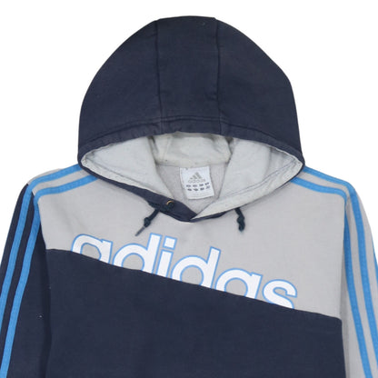 Mens UK Size M adidas Blue Pullover Hoodie