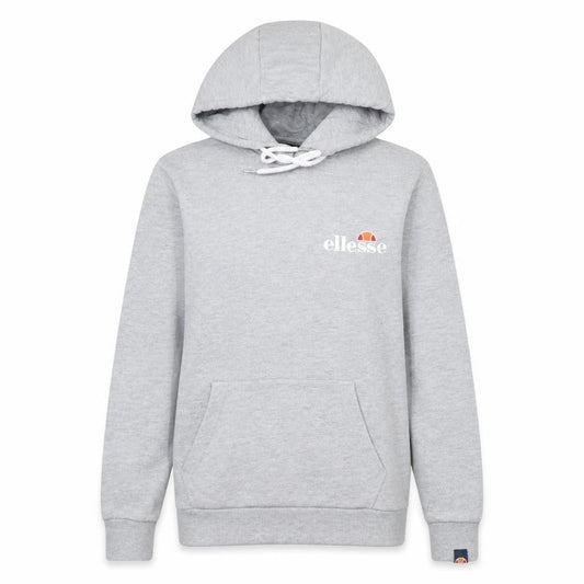 Front view of Ellesse women’s grey pullover hoodie uk 6 cotton blend logo design