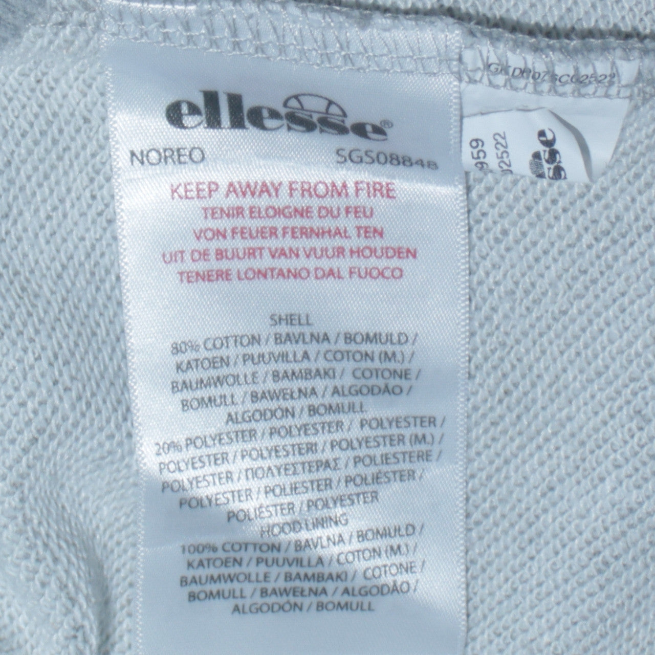 Womens UK Size 6 ellesse Grey Pullover Hoodie
