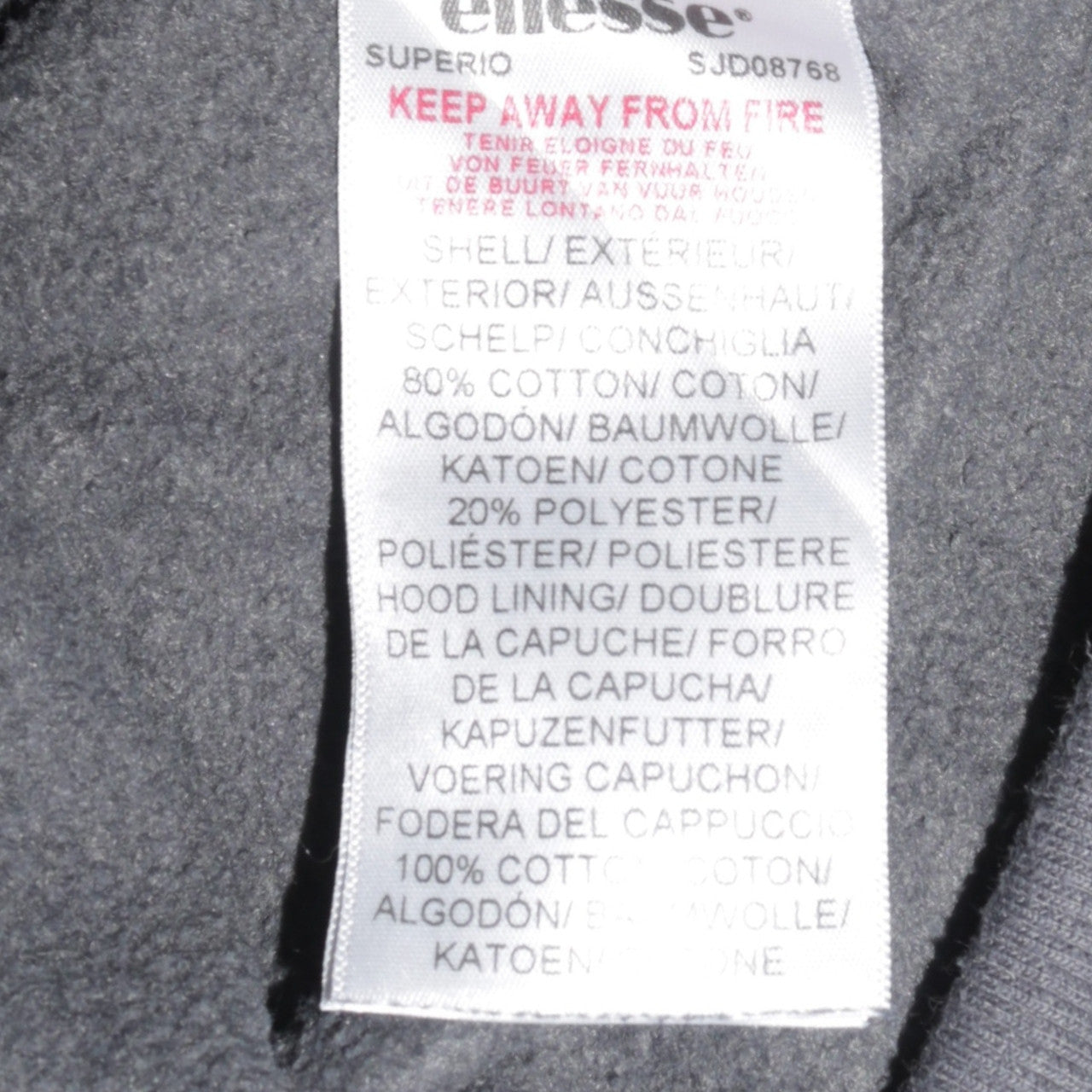 Mens UK Size XS ellesse Grey Pullover Hoodie