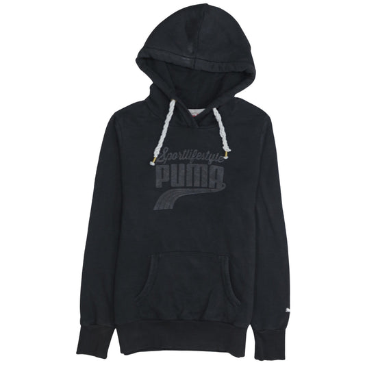 Womens UK Size 12 PUMA Black Pullover Hoodie