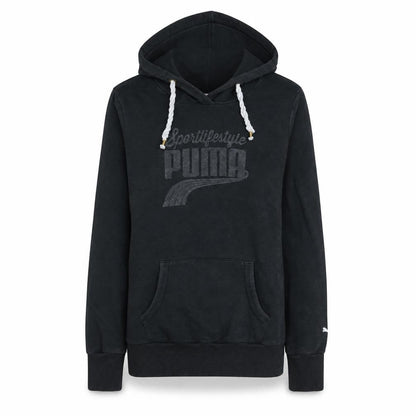 Womens UK Size 12 PUMA Black Pullover Hoodie