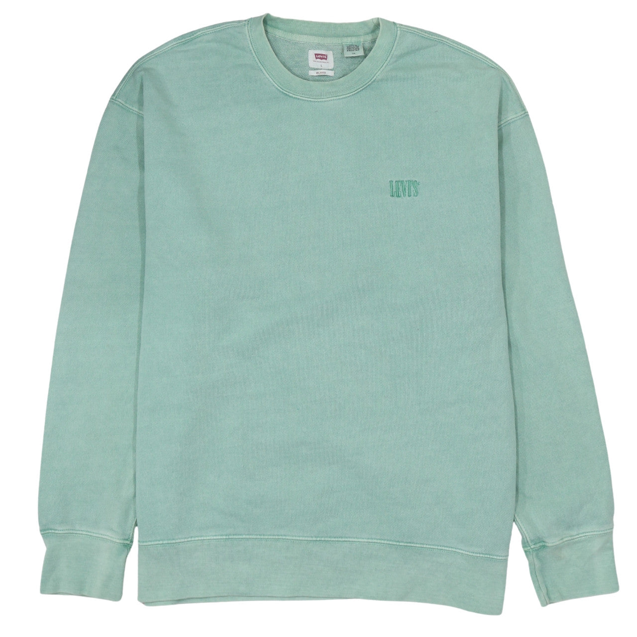 Mens UK Size L Levi's Green Pullover Sweatshirt