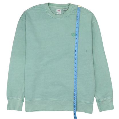 Mens UK Size L Levi's Green Pullover Sweatshirt