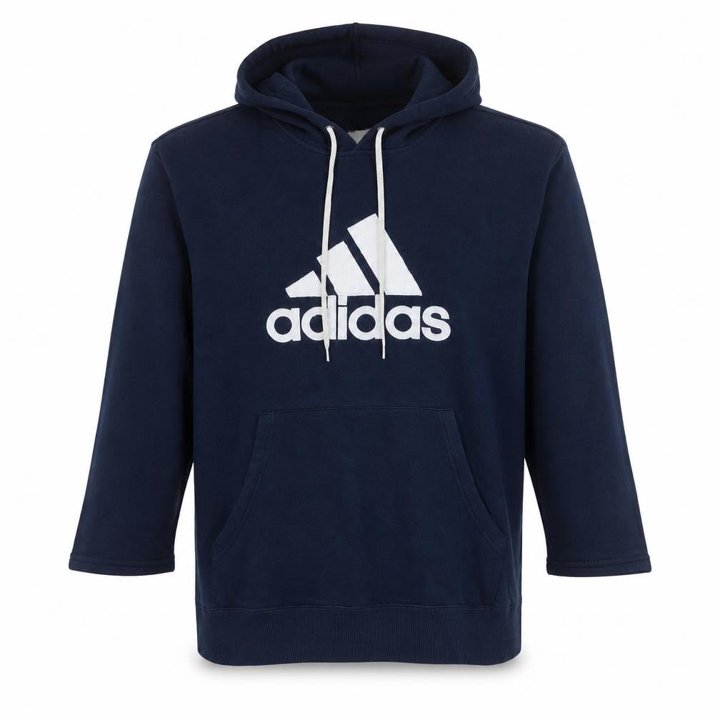 Mens UK Size M adidas Blue Pullover Hoodie
