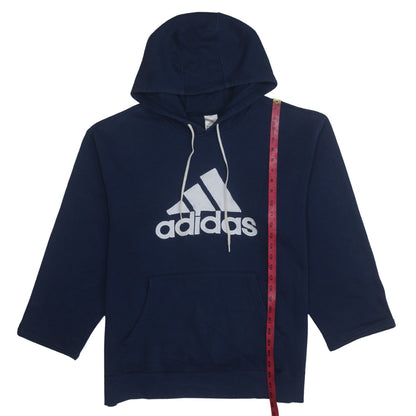 Mens UK Size M adidas Blue Pullover Hoodie