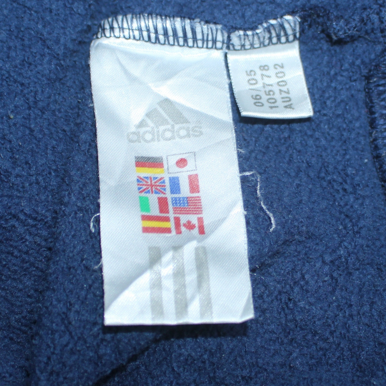 Mens UK Size M adidas Blue Pullover Hoodie