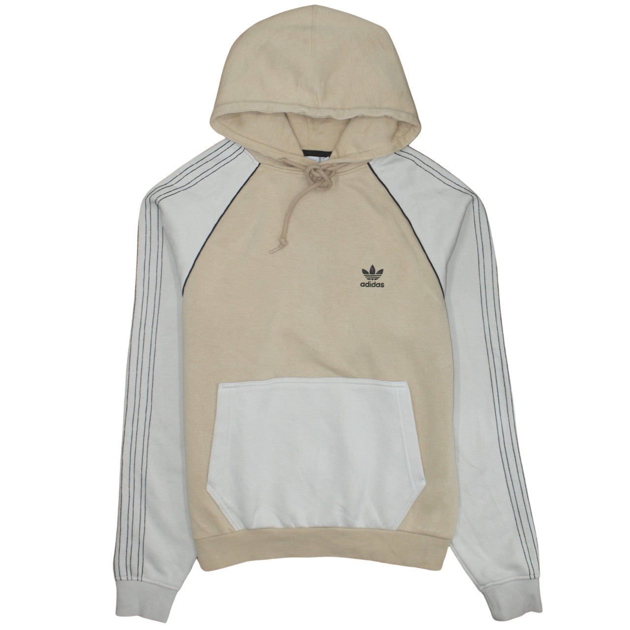 Mens UK Size S adidas Beige Pullover Hoodie