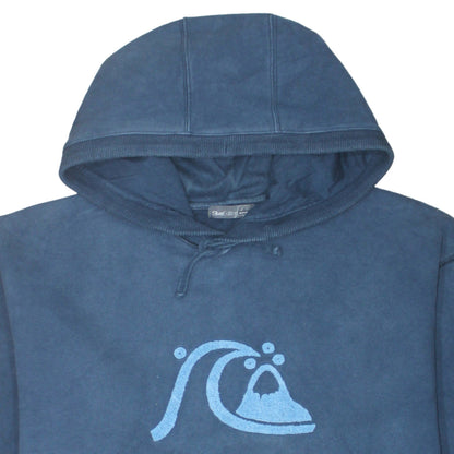 Mens UK Size 2XL Quiksilver Blue Pullover Hoodie